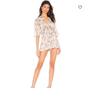 Jessie tie front romper superdown @ Revolve